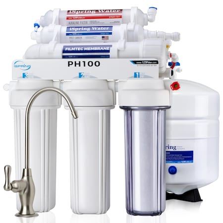 Ispring pH 6Stage 100 GPD Under Sink RO Drinking Water System PH100